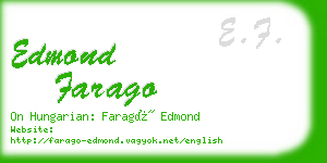 edmond farago business card